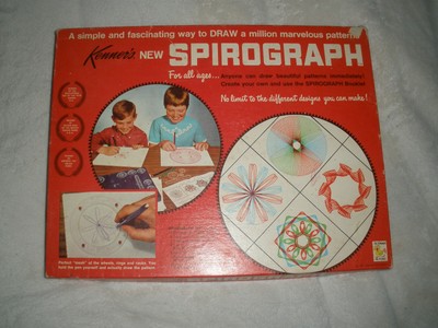 Vintage 1967 Kenner's No. 401 Spirograph RED Tray - Almost Complete or Parts