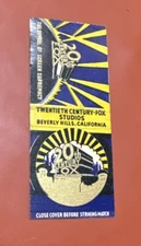 20th Twentieth Century Fox Studios Beverly Hills California Matchbook Cover