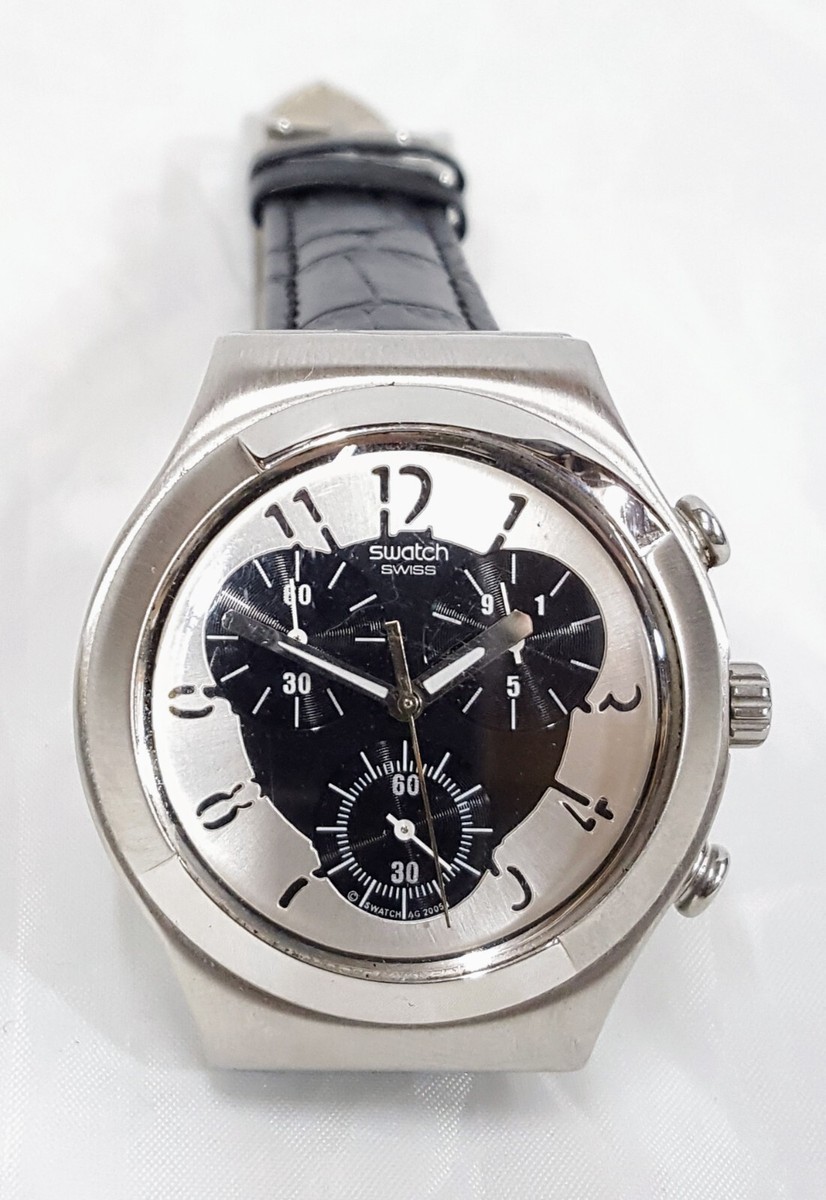 Swatch Irony V8 Quartz Chronograph Double Level Wristwatch YCS109