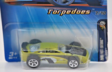 Hot Wheels #47 First Editions-Torpedoes 7/10 SLIDER Lime w/5 Spoke Wheels