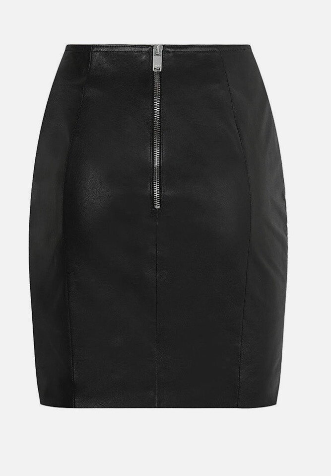 SAINT LAURENT minigonna in pelle con borchie colore nero taglia FR 34