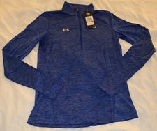 $45 Under Armour UA Women's Novelty 1/2 Zip Pullover Sz. XS Blue 1305682-400 NWT