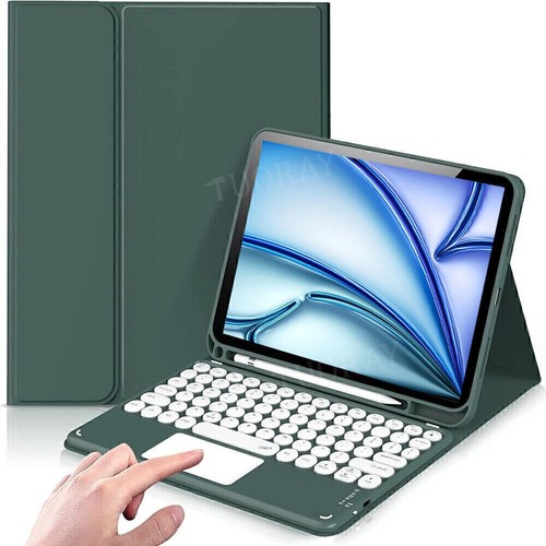 For iPad Pro 13 11/Air 13 11 2024 7/8/9/10th Touchpad Keyboard Mouse Smart Case - Picture 3 of 40