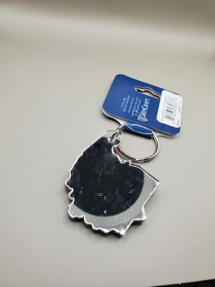 WinCraft MLB Cincinnati Reds Mirrored Back State Shaped Key Ring! New - Image 4 of 4