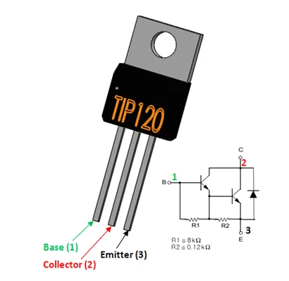 TIP120 5A 60V NPN Darlington Transistors TO-220 For Arduino Raspberry Pi - Picture 3 of 5