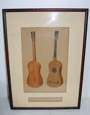 1888 A J Alfred James Hipkins Chromolithograph Strativarius Guitar Plate XXIX