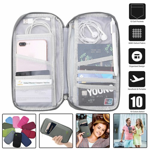 Travel Passport Credit Card Cash Document Wallet Purse ID Holder Bag Organizer - 第 9/17 張圖片