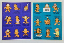 Vtg Retro 1978 Garfield Stickers United Feature Syndicate 2 Sheets 4 1/2" x 6"