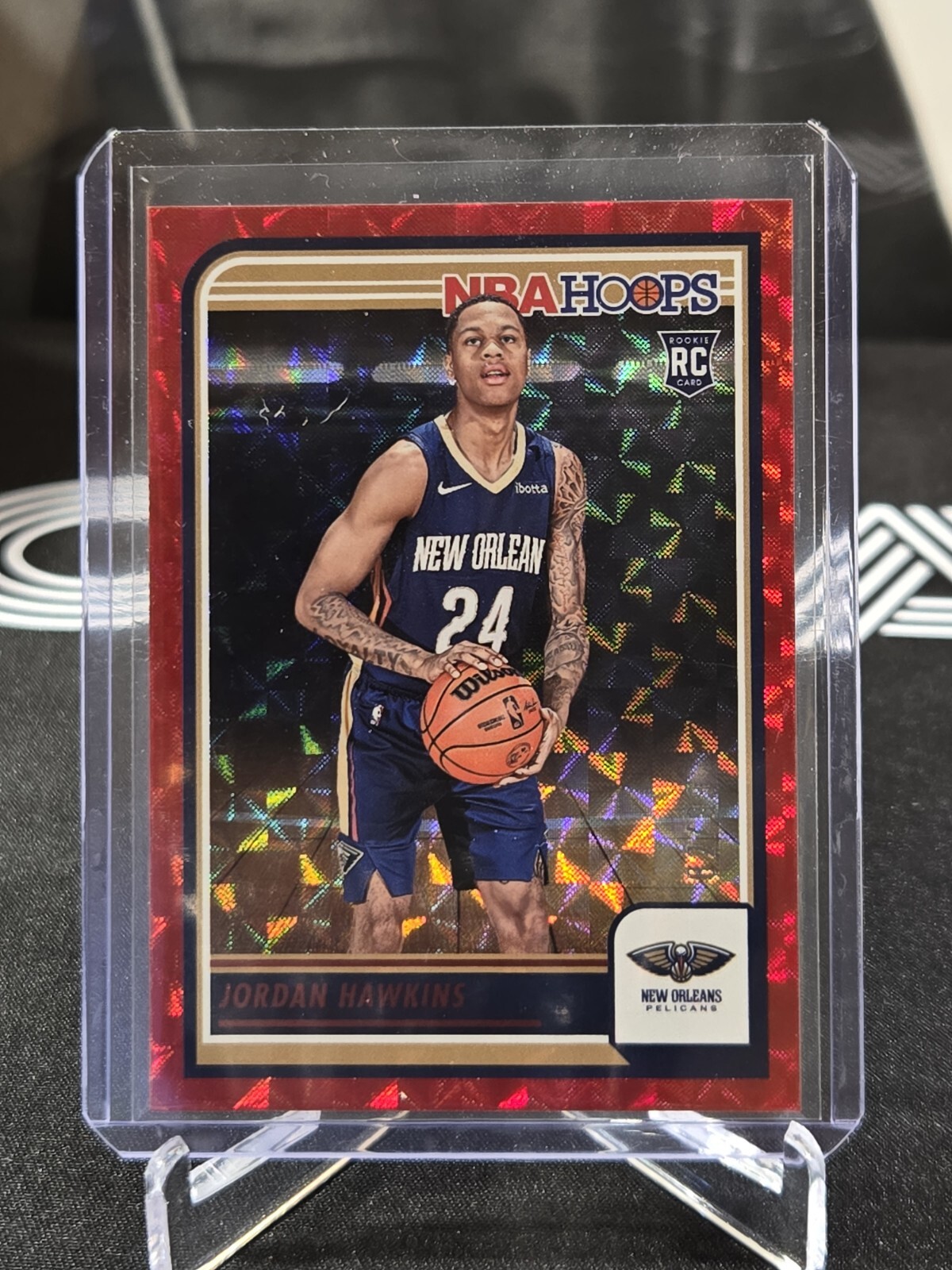 2023-24 Panini NBA Hoops - Rookies Hyper Red #269 Jordan Hawkins /99 (RC)