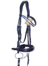 RHINEGOLD TOP GERMAN CRYSTAL BLING Curve U BRIDLE Comfort Padded MONOCrown Piece