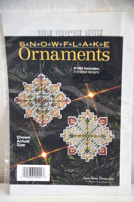 Snowflake Ornaments beaded chart design, June Grigg Designs (NOT A KIT)