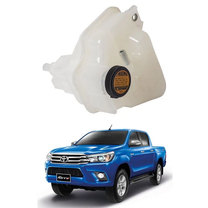 Tanque de botella de desbordamiento de radiador de refrigerante para camioneta Toyota Hilux M70 M80 Revo 2015 Foto 3 de 3