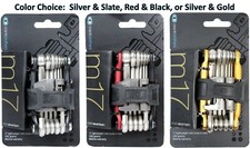 Crank Brothers m17 Bike Multi-Tool Chain Breaker Torx Nickel, Red  Black, Gold