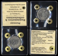 #05279] REGNO ITALIA - VITTORIO EMANUELE III - 25 CENTESIMI 1902 - PERIZIATA FDC