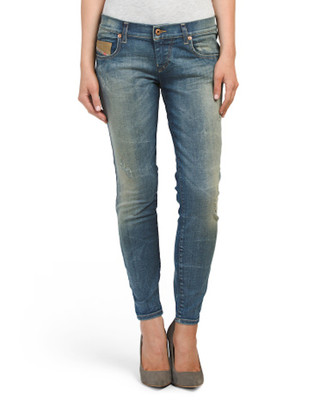 NWT DIESEL JEANS Sz W 28 LONG 32 GRUPEE-ZIP 0606M SLIM-SKINNY $248 MADE IN ITALY