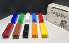 Unifix - 913 Cubes - 10 Colors - DIDAX Math Interlocking Counting Activity Block