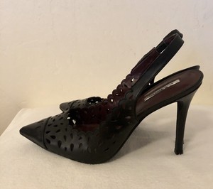 black laser cut heels