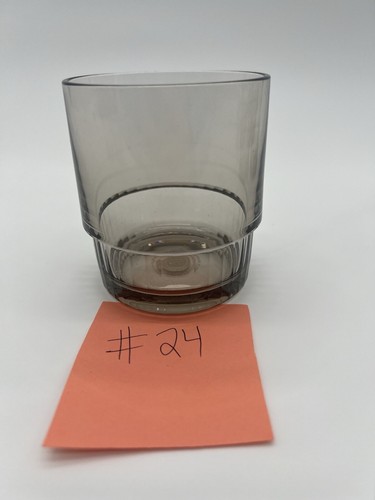 TUPPERWARE Acrylic TUMBLERS (3) NEW preludio Glasses Cups 10 oz Smoke #24 Stack - Picture 4 of 17