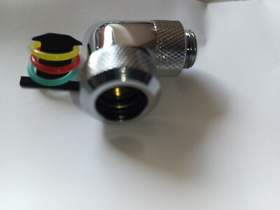 Alphacool, Eiszapfen G 1/4   / Chrom 13mm / 90 Grad