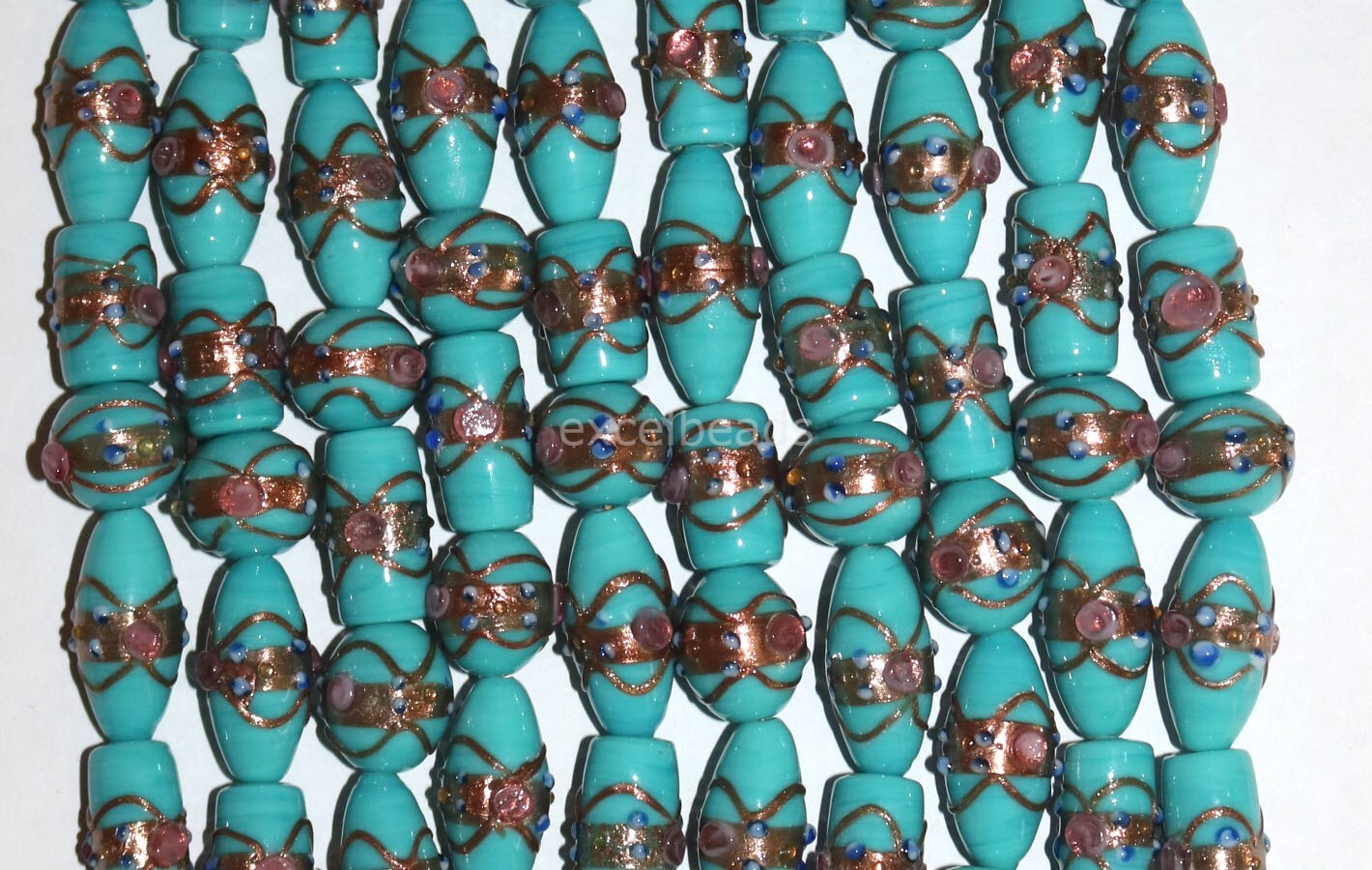 10 Strands Lamp Work Glass Beads, Multi Shape Beads, Jewelry making