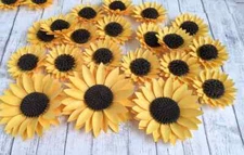Set of 6 Large Sunflower Birthday Decor, Sunflower Decor, Sunflower Paper