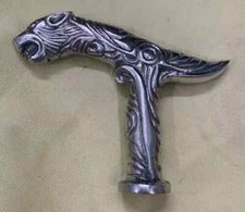 Vintage Designer Aluminium Head Handle For Wooden walking Stick New gift