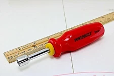 PowerBuilt 9mm x 3" Hard Red Handle Nut Driver  