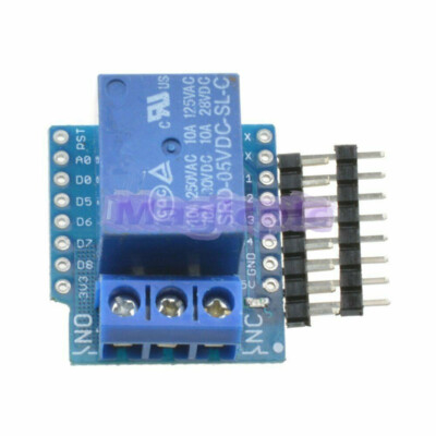 New WeMos D1 Mini DC 5V 1CH Relay For Arduino ESP8266 Development Board 1PCS