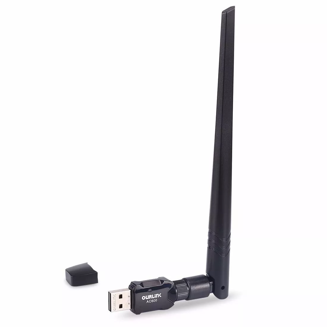 600Mbps Wireless 802.11AC Dual Band USB WiFi Internet Network adapter w/ Antenna-animated-img