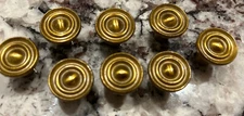 8 New Old Stock Brass Drawer Dresser Knobs Pulls National Lock Co. F1342NY. BP-6
