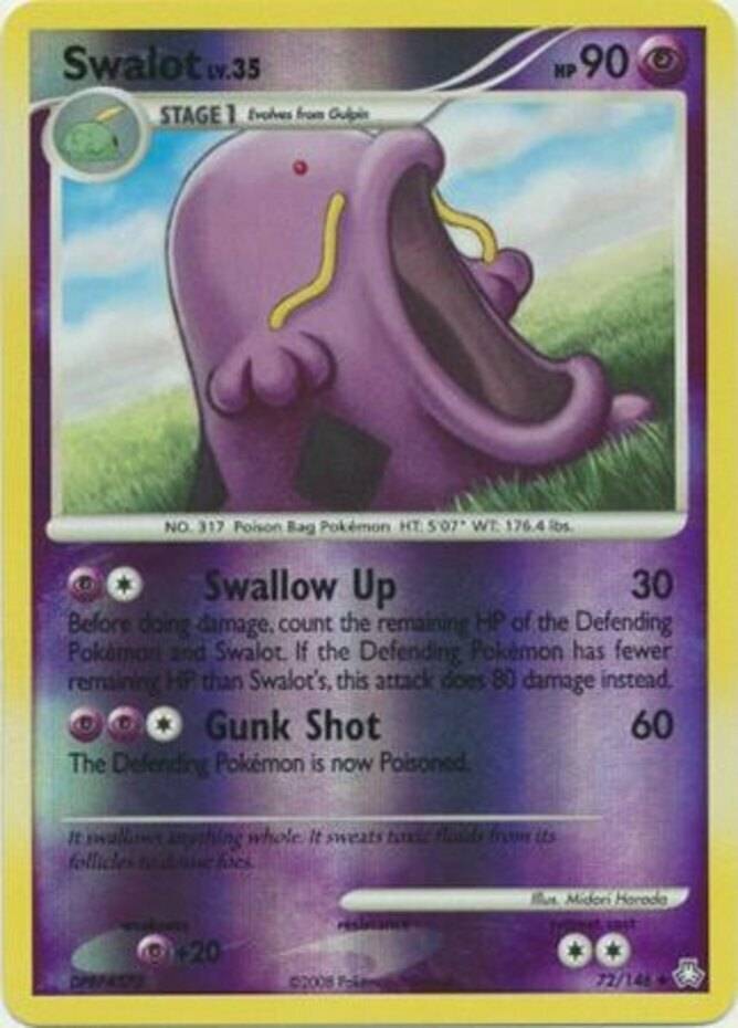 Pokemon - Swalot - 72/146 - Uncommon - Reverse Holo - Legends Awakened - NM