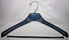 Vtg Burberry's blue plastic wide shoulder clothes suit hangers w trouser bar