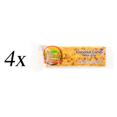 La Molienda Mega Leche Coconut Mexican Candy  3.17oz 4 Pieces