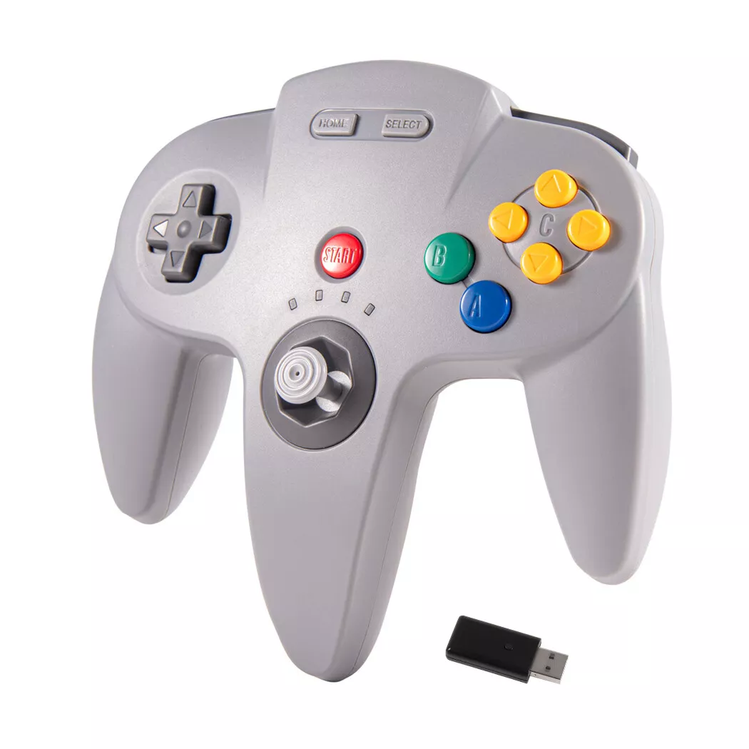 For N64 Nintendo PC Mac Wireless Gamepad Joystick 2.4 G | eBay