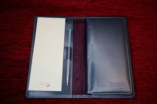 British Airways CONCORDE 1991 Leather Wallet & Diary with notepad & pen (boxed) - Picture 2 of 5