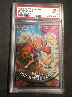 PSA 9 MINT POKEMON TOPPS CHROME 107 HITMONCHAN | eBay