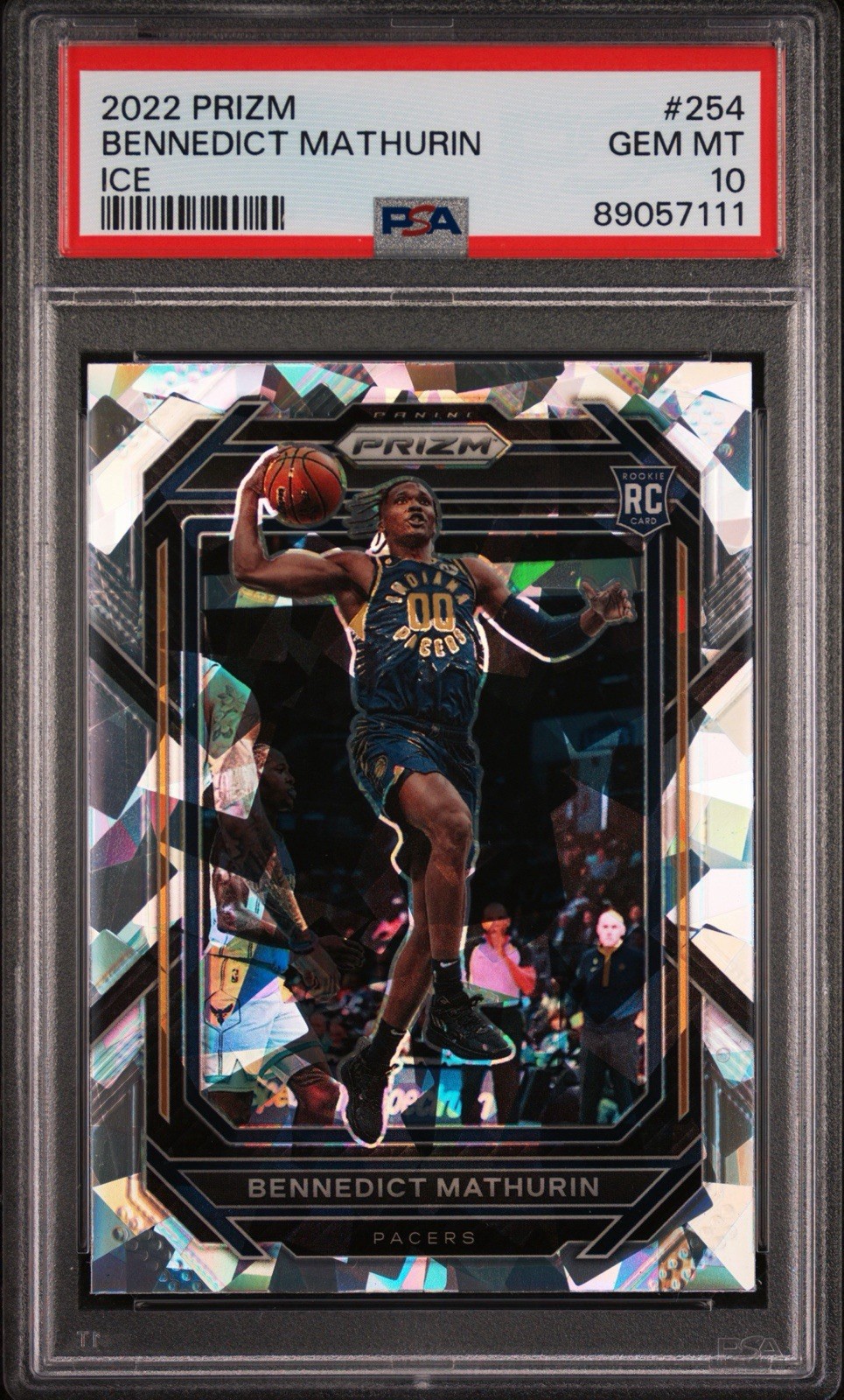Bennedict Mathurin 2022-23 Panini Prizm Ice Rookie RC #254 Pacers PSA 10