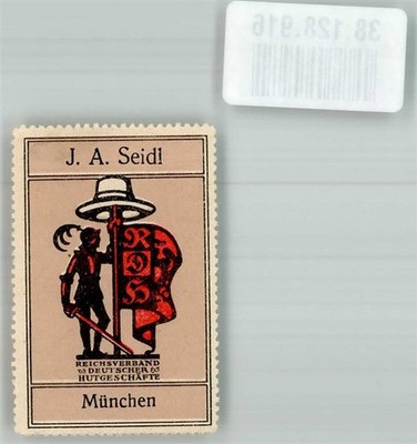 38128916 - 8000 Munich Reichsverband Deutscher Hutgeschafte J.A. Seidl