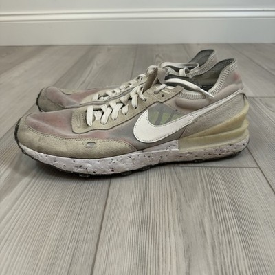 Nike Waffle One Crater SE Cream White Athletic Shoes Mens Size 12