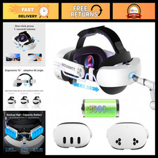 Adjustable VR Head Strap for Meta Quest 3/3S with Battery  Rear Cushion Dial -