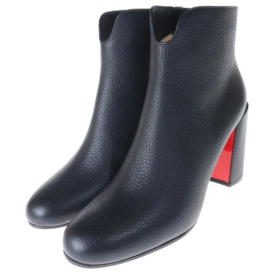 Bottes courtes Christian Louboutin CASTARIKA 85 cuir de veau talon... - Photo 1/4
