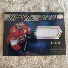 2021-22 SPx UD Black Obsidian Jersey Aaron Ekblad /249 #OJ-AE Florida Panthers