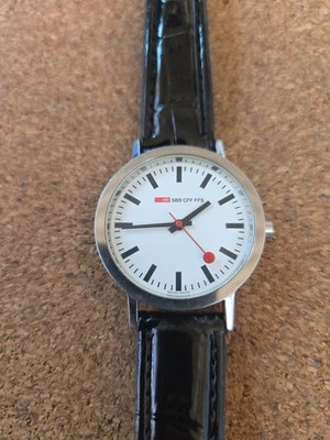 Vintage Mondaine M7606.764. Railroad Watch BB CFF FFS 7.25'' WRIST 