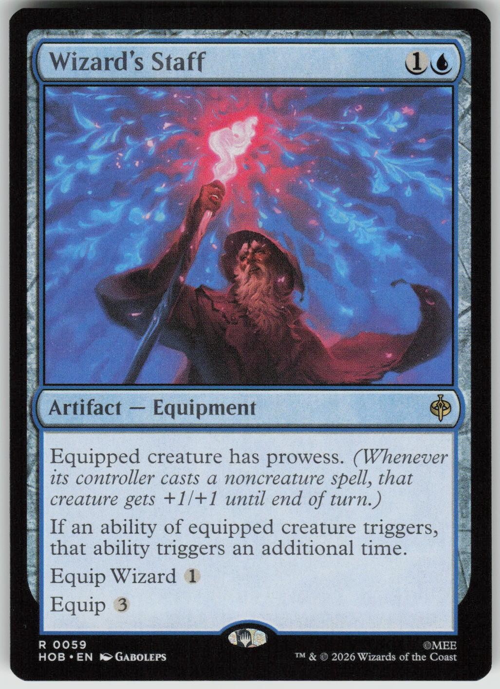 Wizard's Staff 59 R The Hobbit Magic: The Gathering NM