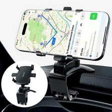 Car Phone Holder Dashboard Phone Mount 360 Degree Rotation Multifunctional Clip