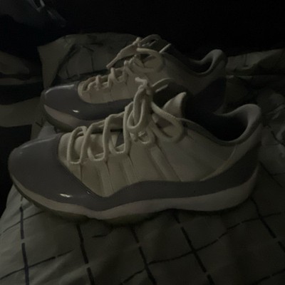 Jordan Air Jordan 11 Low Gray/White Low Top Lace-Up Athletic Sneakers