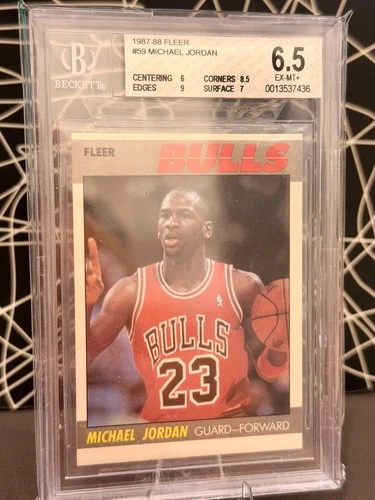 1987 Fleer Michael Jordan 2nd Year RC #59 BGS 6.5