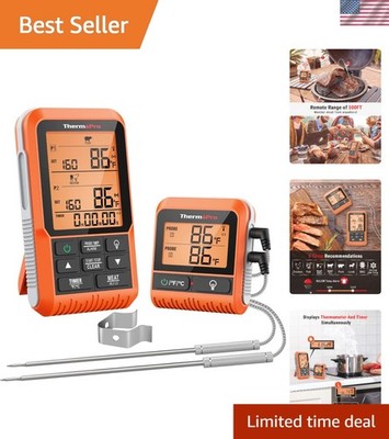 Wireless Meat Thermometer with Dual Probes & Smart Alerts for BBQ Lovers