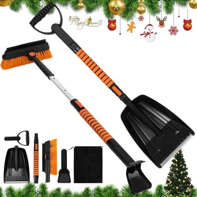 Pala Escoba Para Nieve Con Raspador Y Cepillo 3 En 1 Kit Portatil Calidad Super