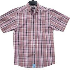 Ariat Pro Series Plaid Short Sleeve Button Up Shirt Men's Small Western